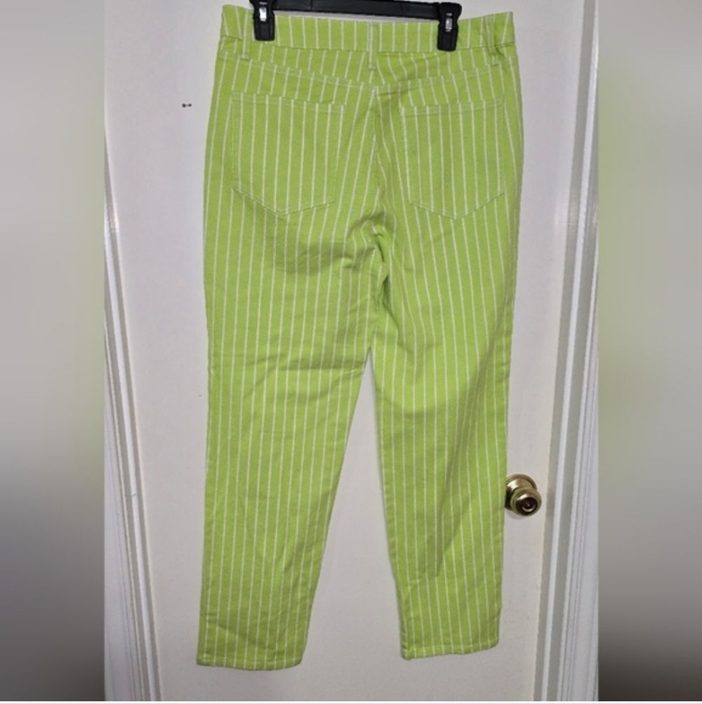 Victor Glemaud Striped Green Women's Pants - Picture 3 of 6